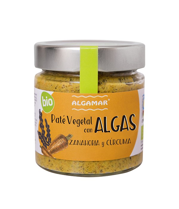 ALGAMAR - PATE DE ALGAS ZANAHORIA Y CURCUMA 180g BIO