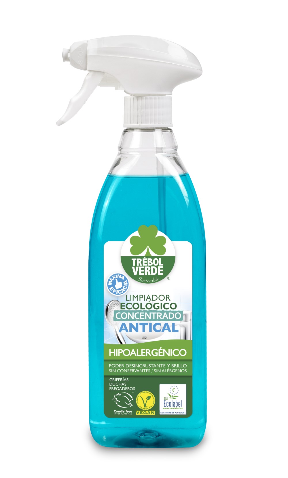 Limpiador concentrado antical Trébol Verde 750ml.