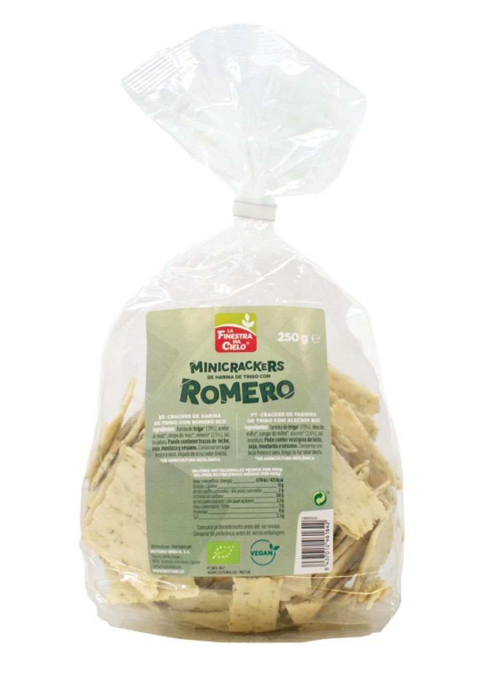 Mini crackers con romero 250g Finestra | ecológicos