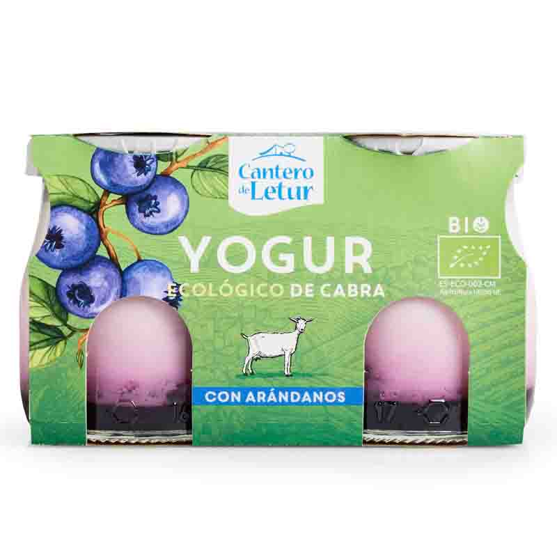 Yogur de cabra con arándanos 2x125g Letur | ecológico