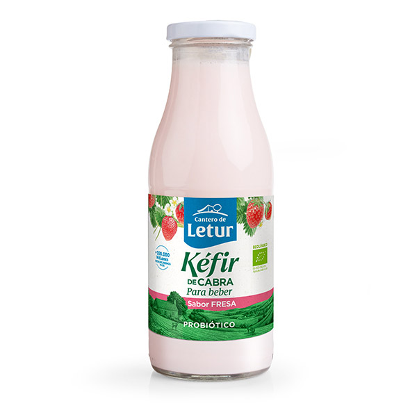 Kefir de Cabra para Beber Sabor Fresa 500ml Cantero de Letur | Ecológico