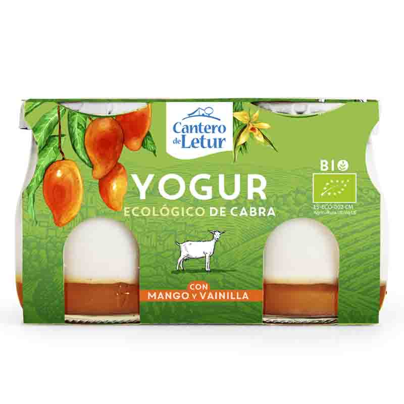 Yogur de cabra con mango y vainilla 2x125g Letur | ecológico