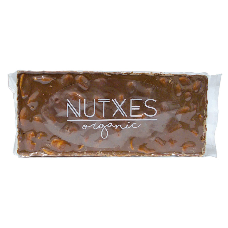 Turrón chocolate con leche y almendras Nutxes 200g | ecológico.