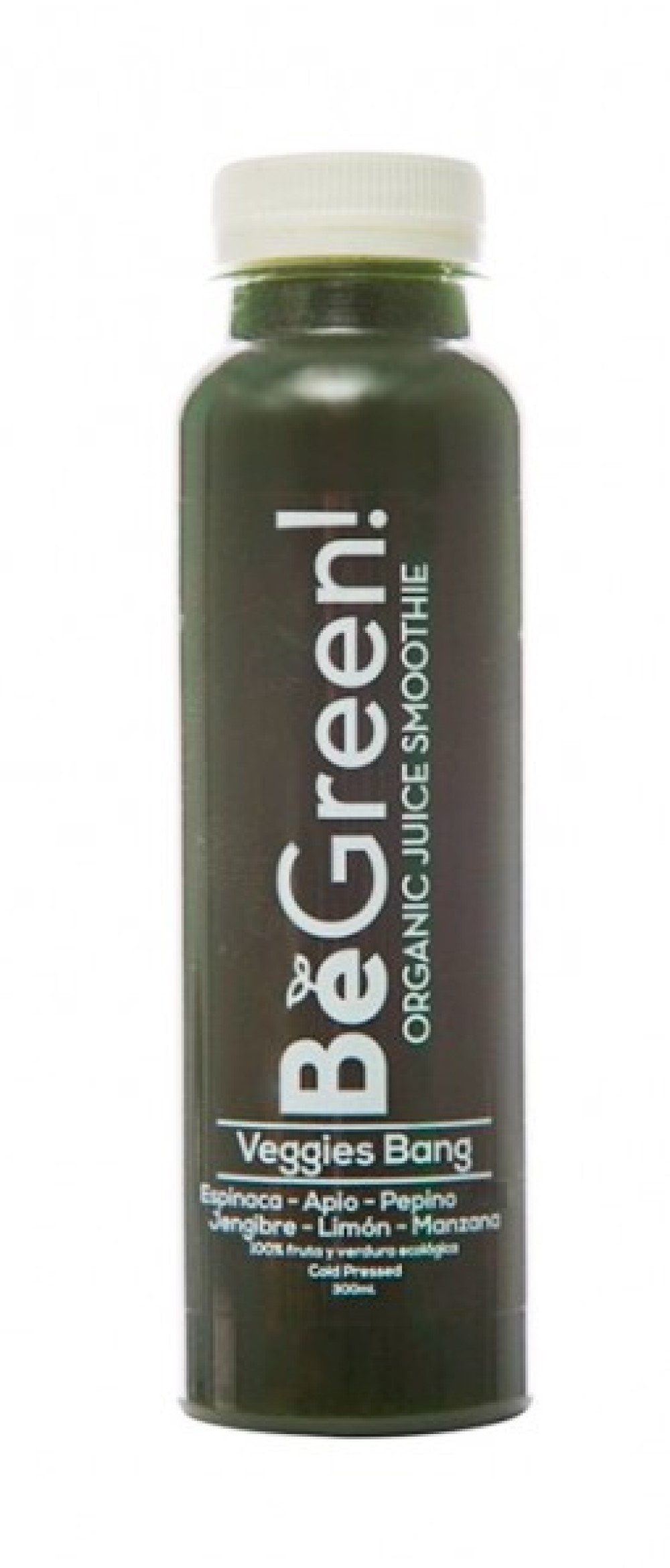 Zumo espinacas apio pepino jengibre Veggies Bang BeGreen 330ml | Ecológico