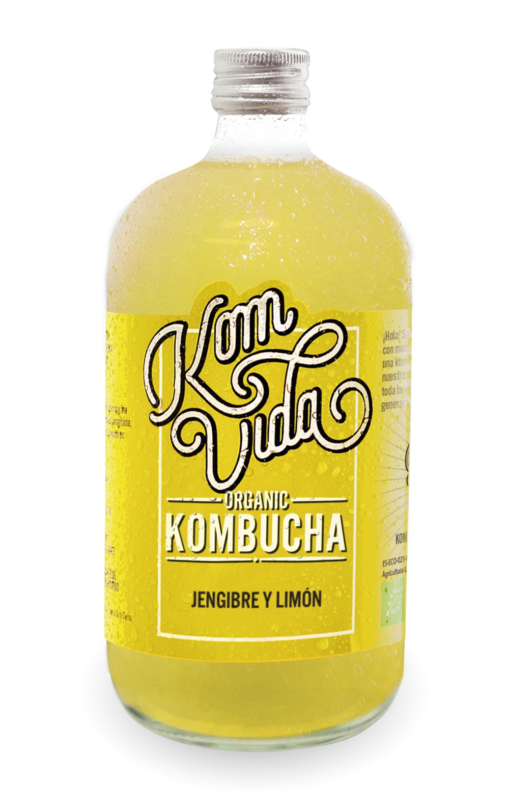 Kombucha con jengibre y limón 0,75L BIO Komvida