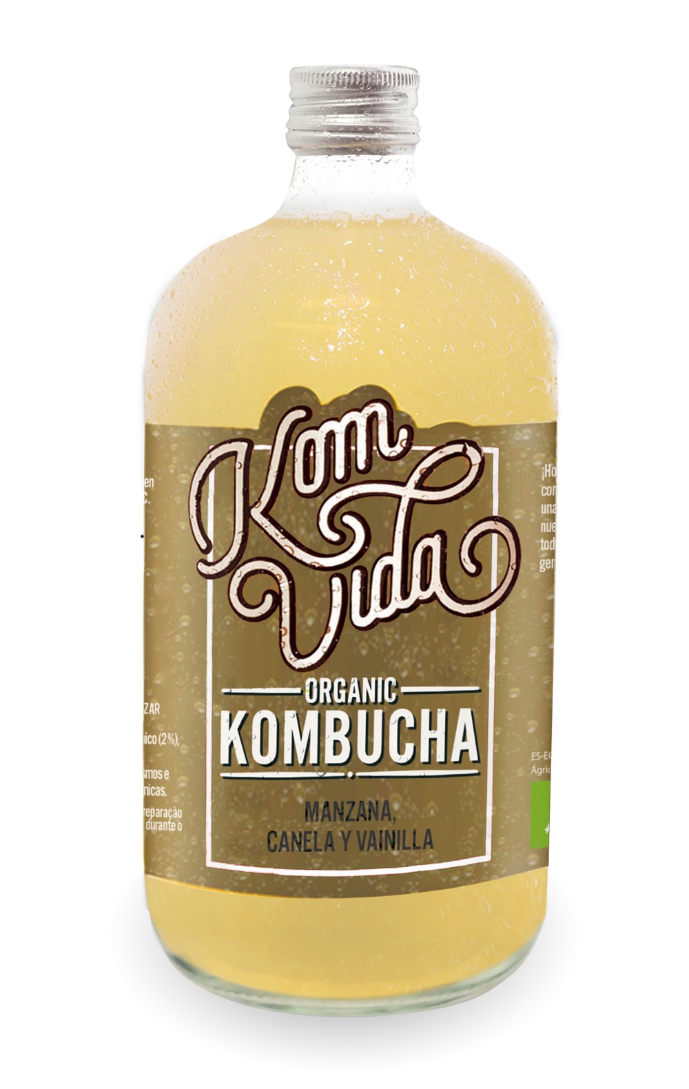 Kombucha con manzana y canela 0,75L BIO Komvida