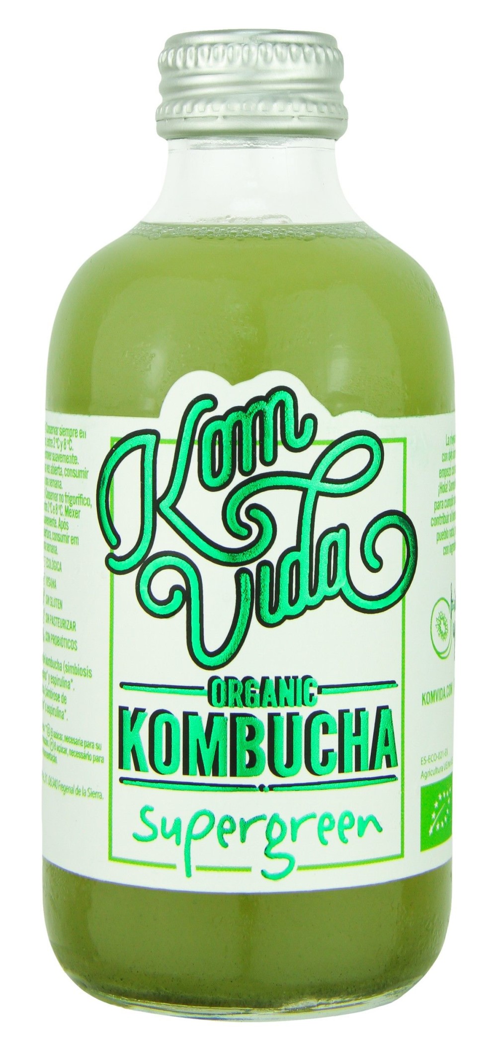 Kombucha SuperGreen de Komvida 250ml | ecológico