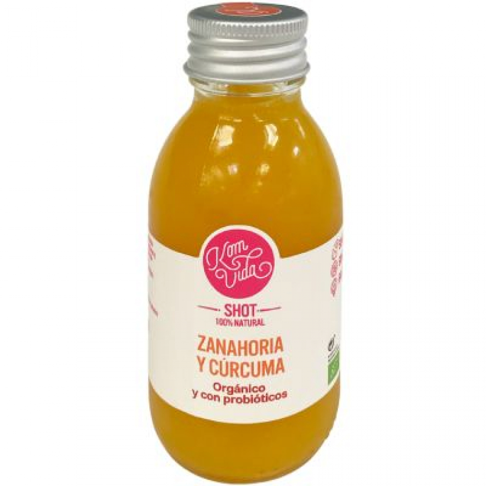Shot zanahoria cúrcuma 100ml Komvida | ecológico