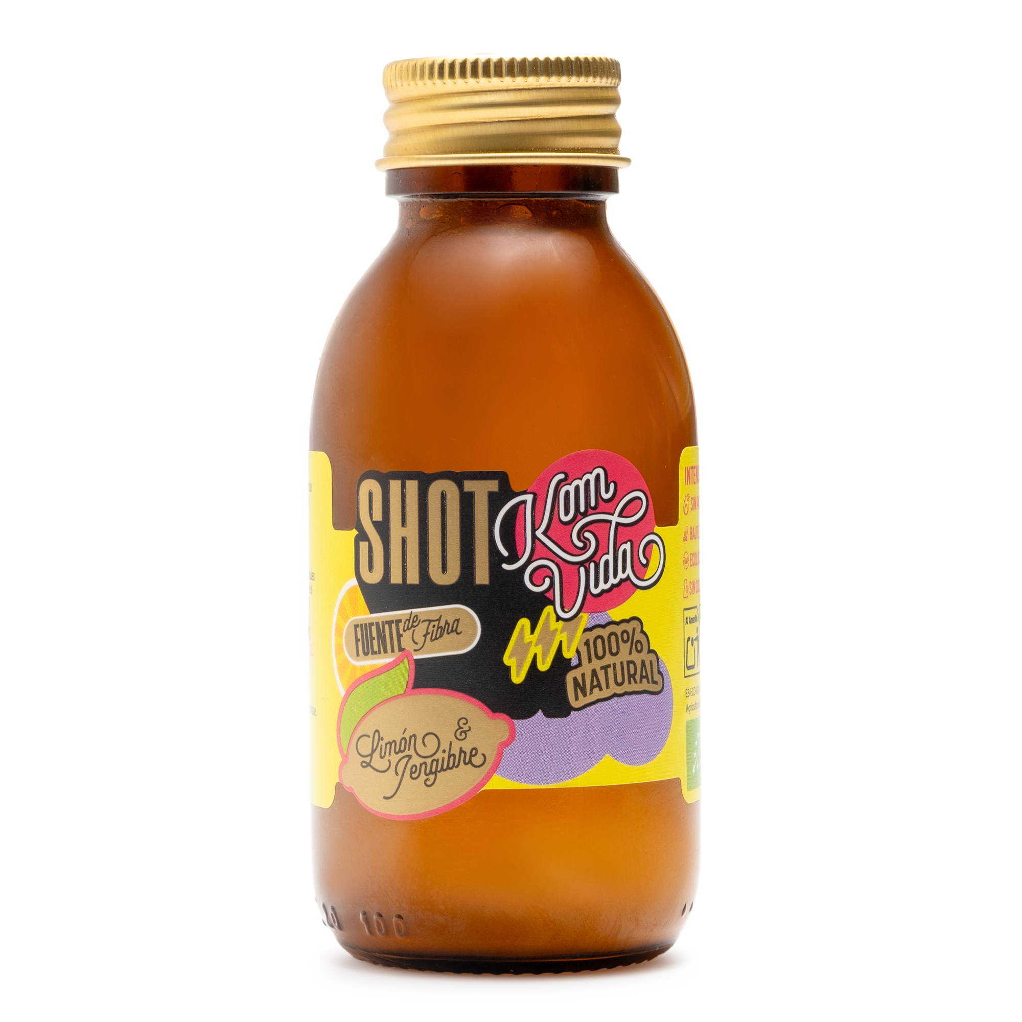 Shot de Jengibre Limón y Fibra 100ml Komvida | Ecológico