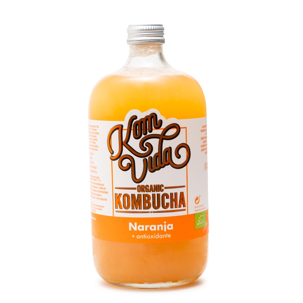 Kombucha Naranja 750ml Komvida | Ecológico