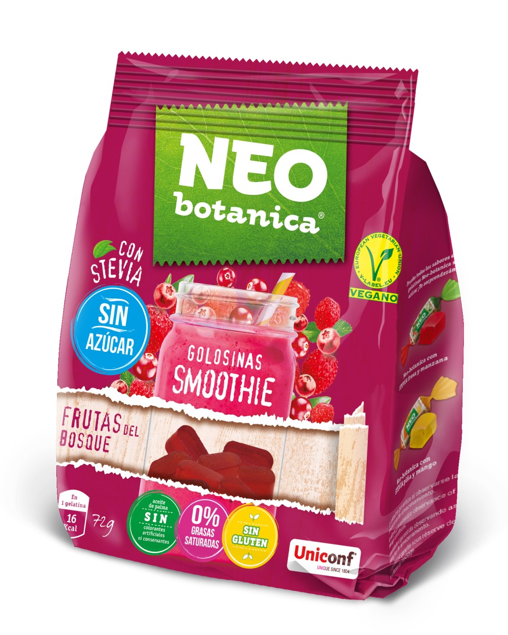 Gominolas veganas de frutas del bosque sin azúcar Neo Botanica 72g