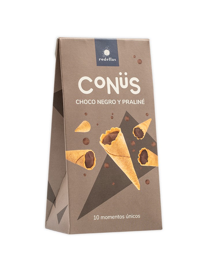 RODELLAS - CONUS CHOCO NEGRO Y PRALINE 70g BIO