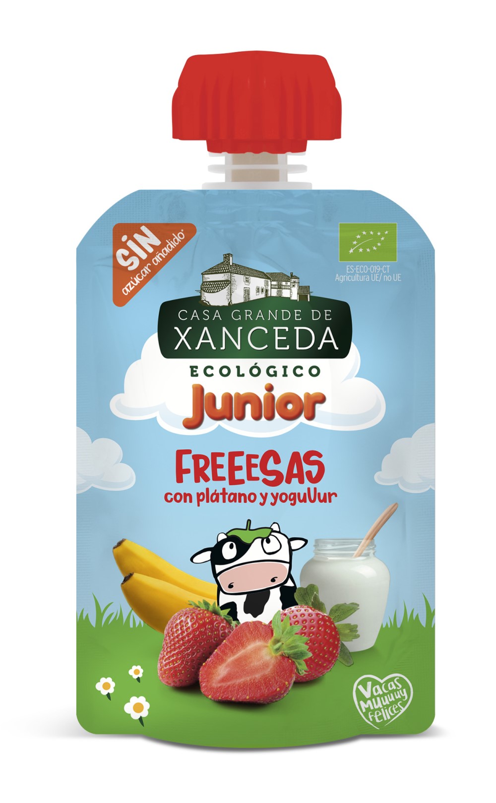 Bolsita Junior fresa plátano y yogur 90g Casa Grande de Xanceda | ecológico