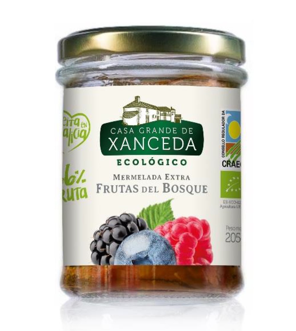 Mermelada extra frutas del bosque Casa Grande de Xanceda 205g | Ecológico