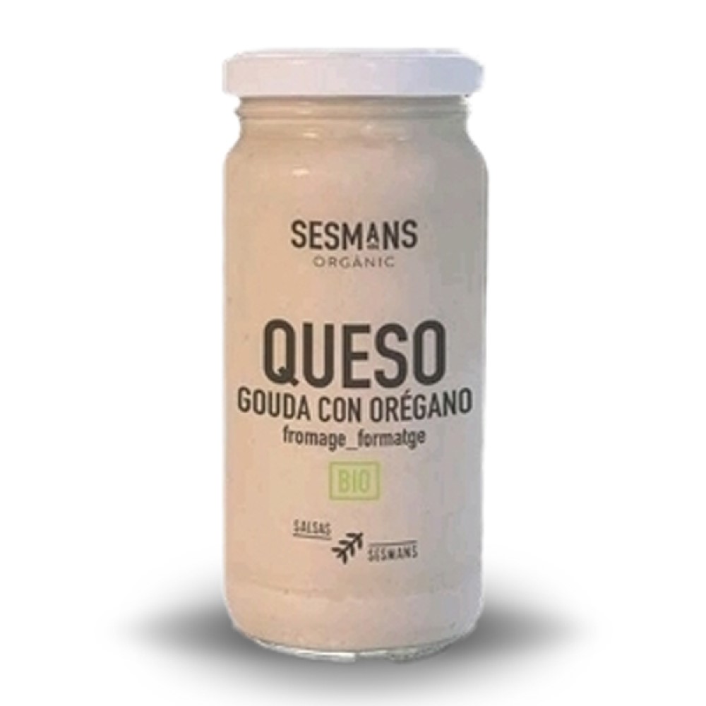 Salsa queso gouda con orégano Sesmans 240ml | ecológico