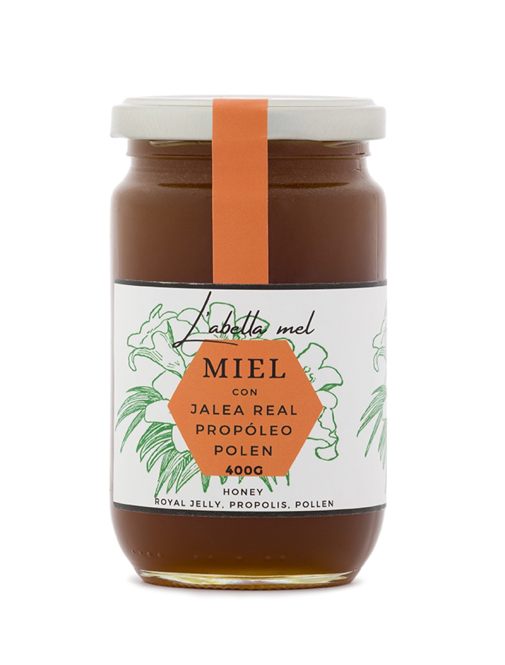 Miel con jalea real propóleo y polen L'Abella Mel 400g