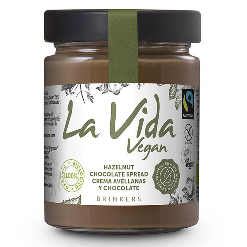 Crema de chocolate y avellanas 270g La Vida Vegan | ecológico