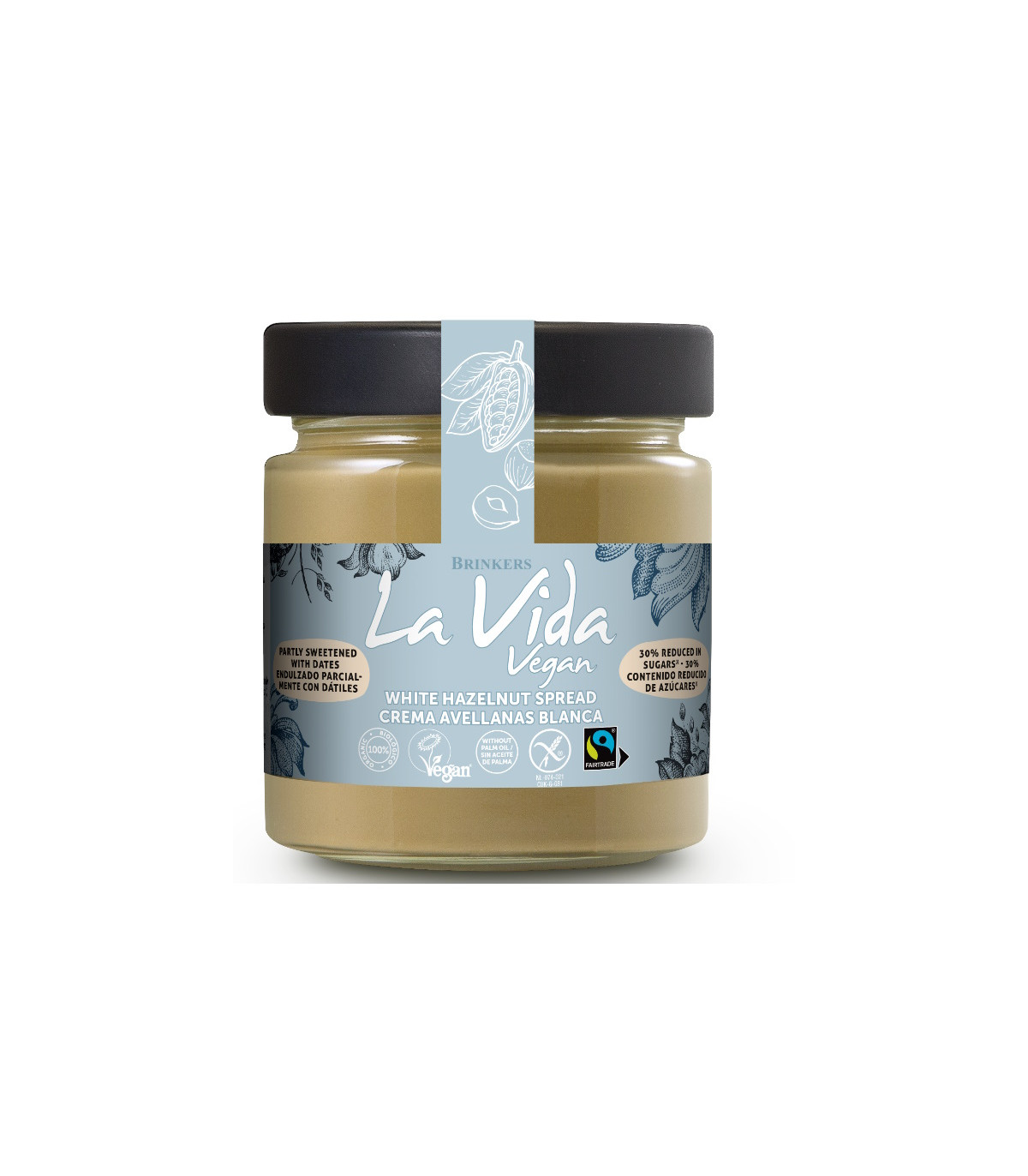 Crema vegana de avellanas (baja en azúcar) 200g La vida vegan | ecológica