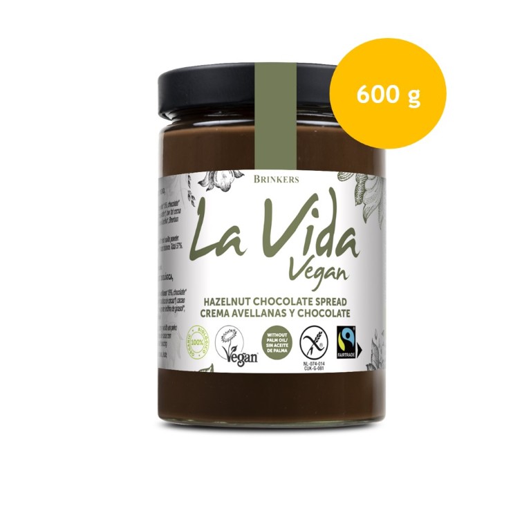 Crema de chocolate y avellanas La Vida Vegan 600g | ecológico