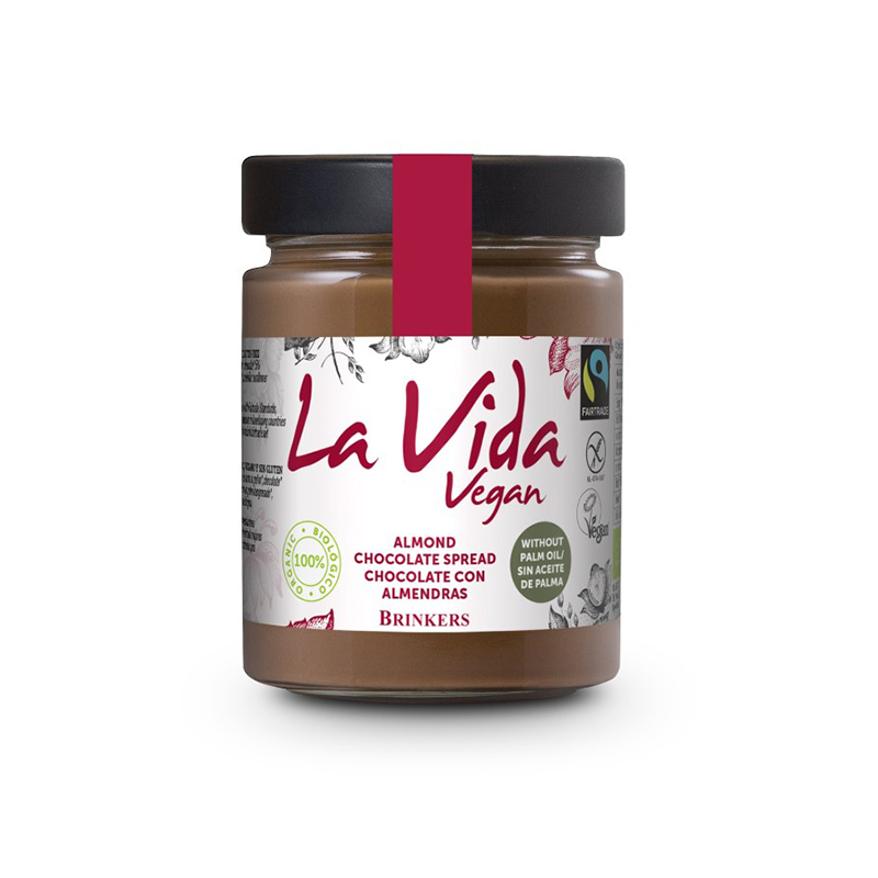 Crema de chocolate y almendras 270g La Vida Vegan | ecológico
