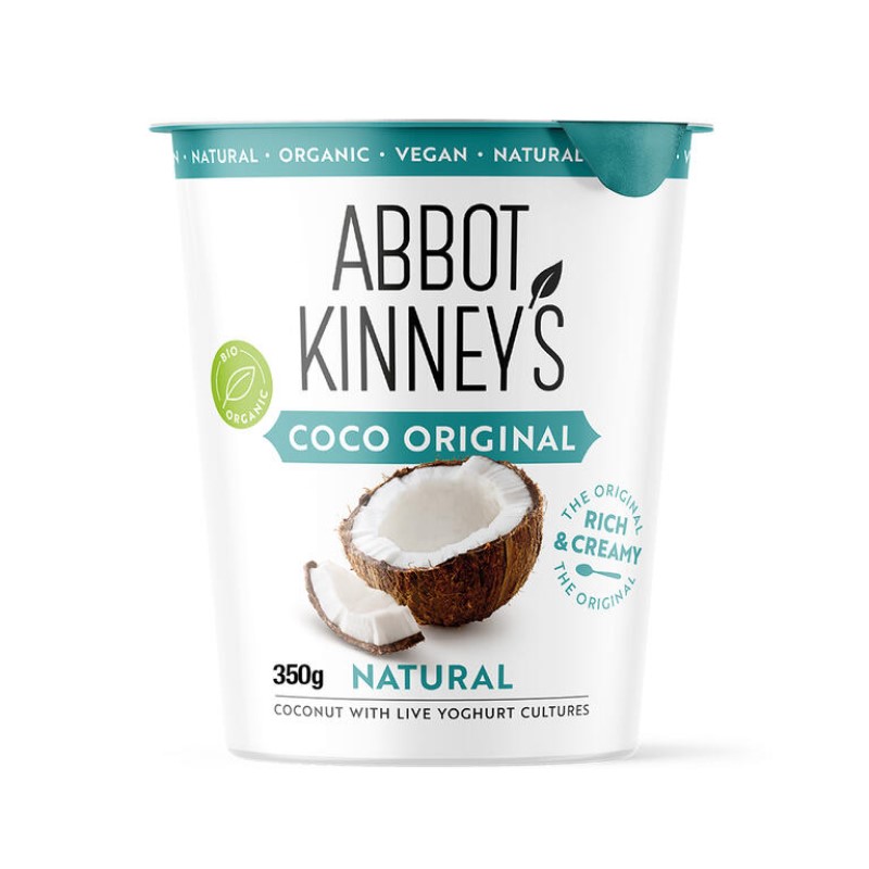 Postre Vegetal de Coco BIO   Abbot Kinney s 350 g | Vegano y sin lactosa