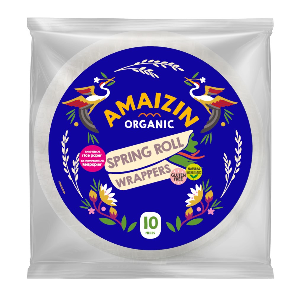 Hojas de tapioca y arroz para rollitos de primavera Amaizin 100g | ecológico