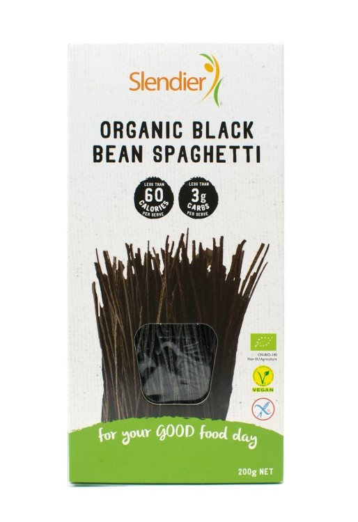 Espaguetis sin gluten de soja negra 200g Slendier | ecológico