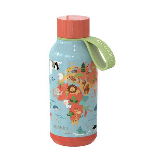 Quokka Kids botella termo solid con colgador Map of Life 330 ML