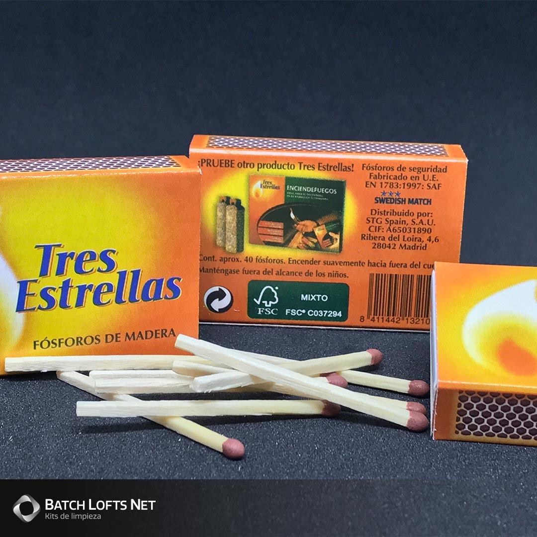 fósforos de madera
