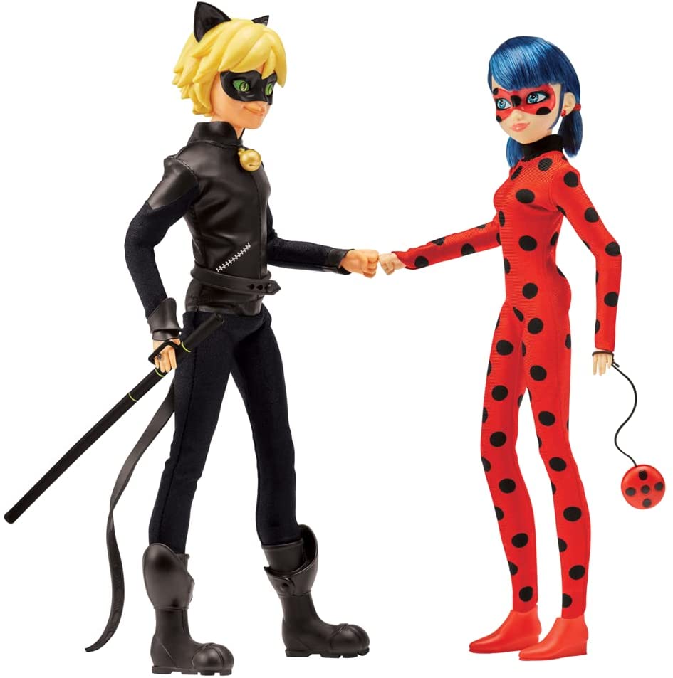 Pack 2 muñecas Ladybug y Catnoir