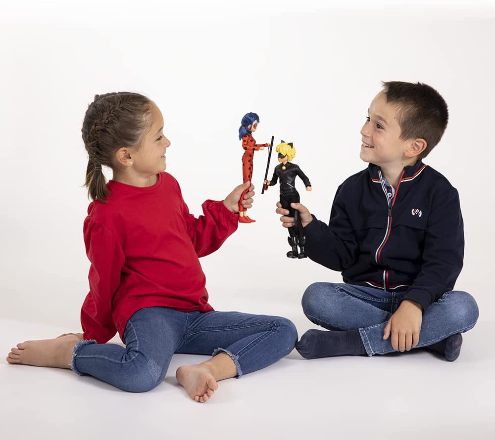 Pack 2 muñecas Ladybug y Catnoir