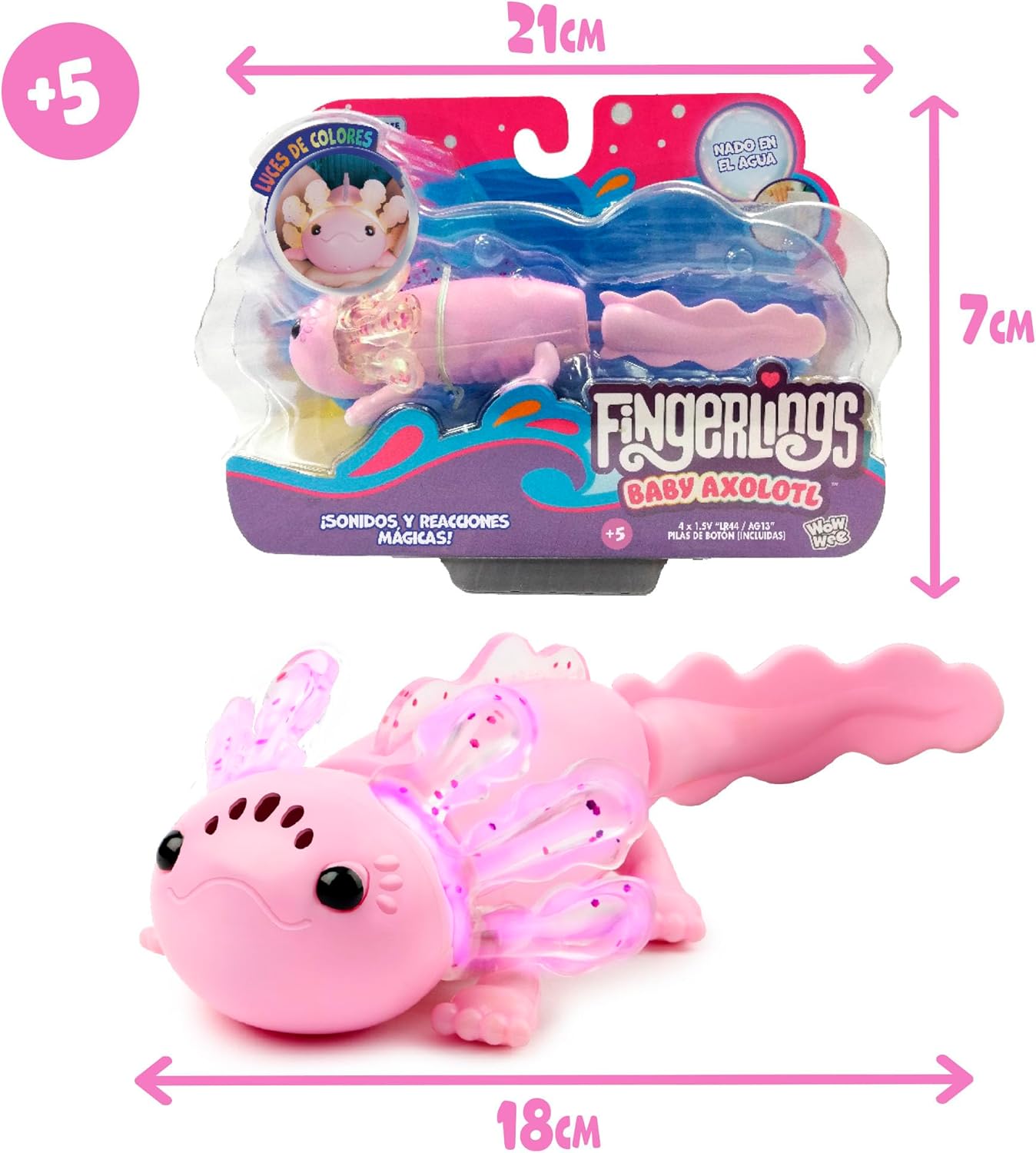 Fingerlings Axolotl Nadador
