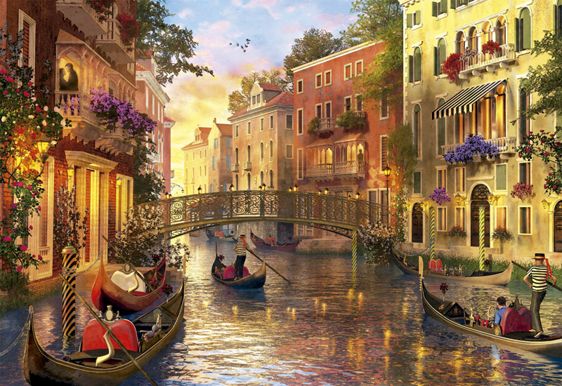 Puzzle 1500 Atardecer en Venecia