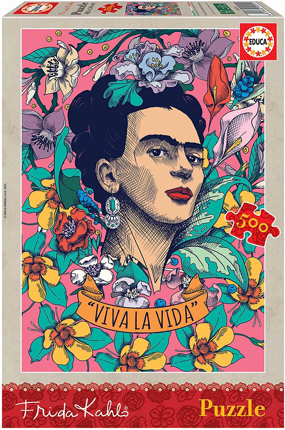 Puzzle 500 Viva la Vida, Frida Kahlo