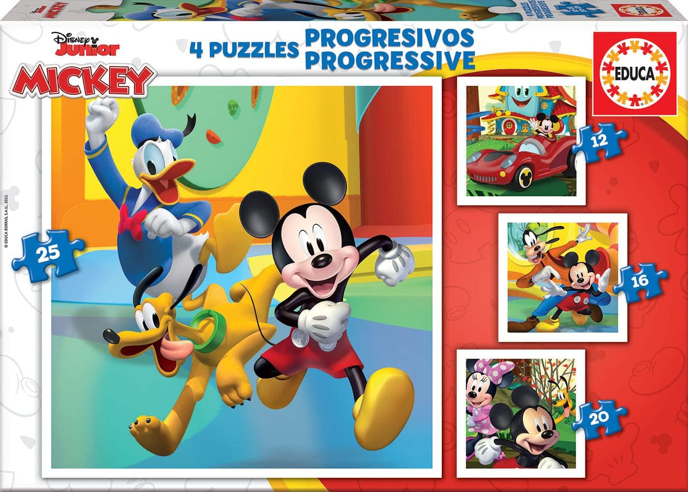 Puzles Progresivos 12-16-20-25 Mickey & Friends