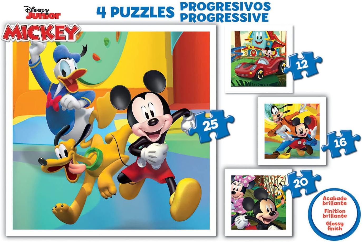 Puzles Progresivos 12-16-20-25 Mickey & Friends