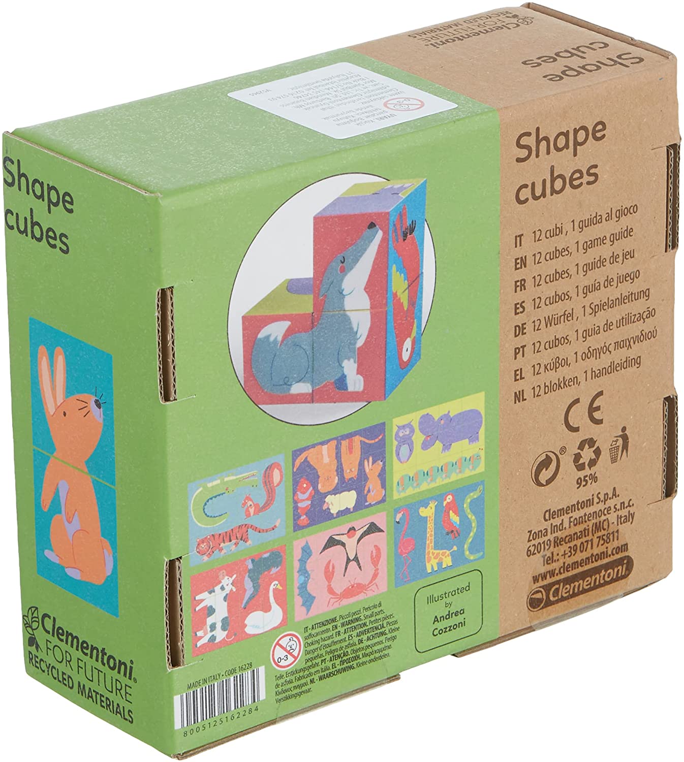 Rompecabezas Infantil Animales 12 Cubos