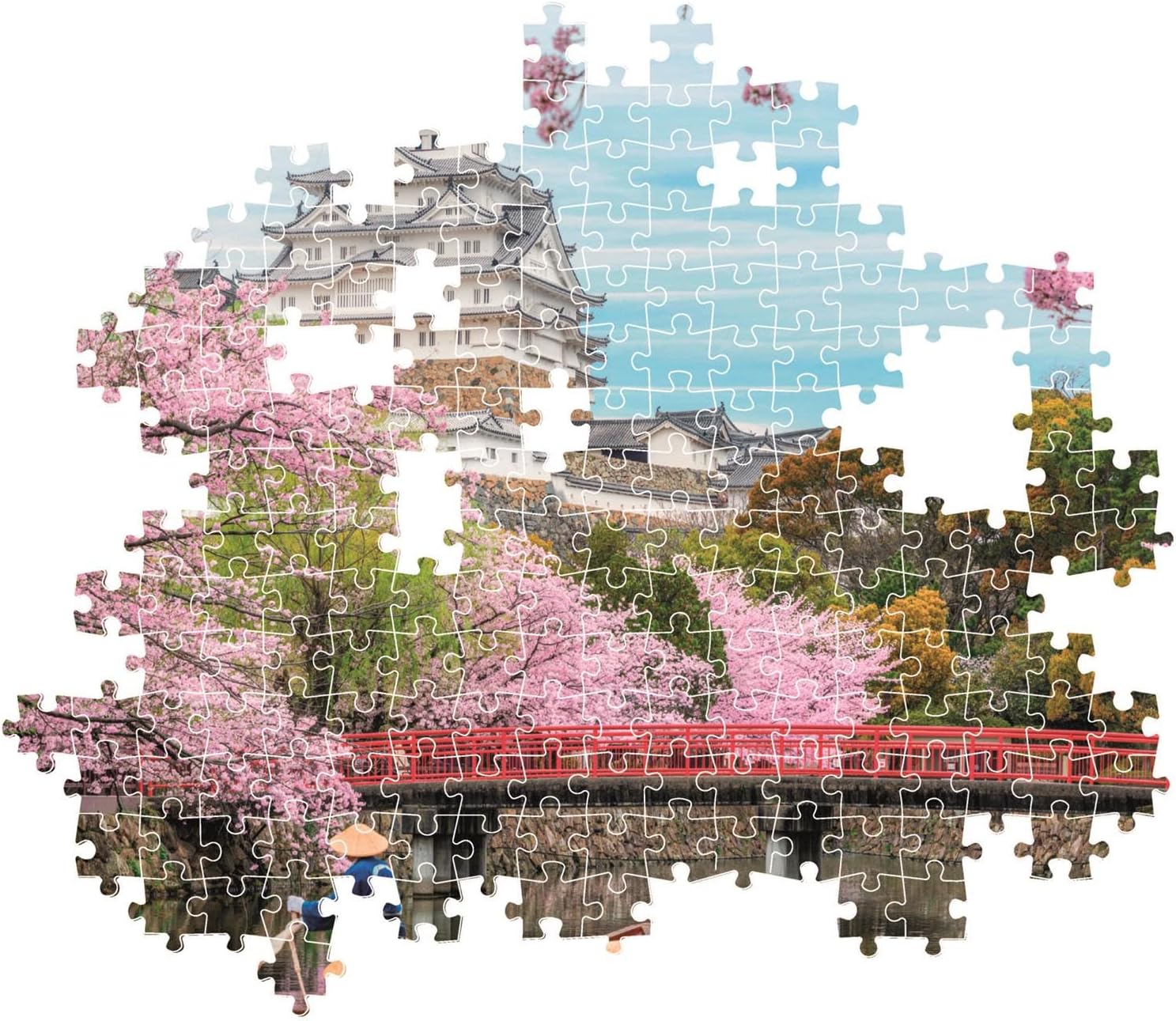 Puzzle 1000 Castillo de Himeji en Primavera