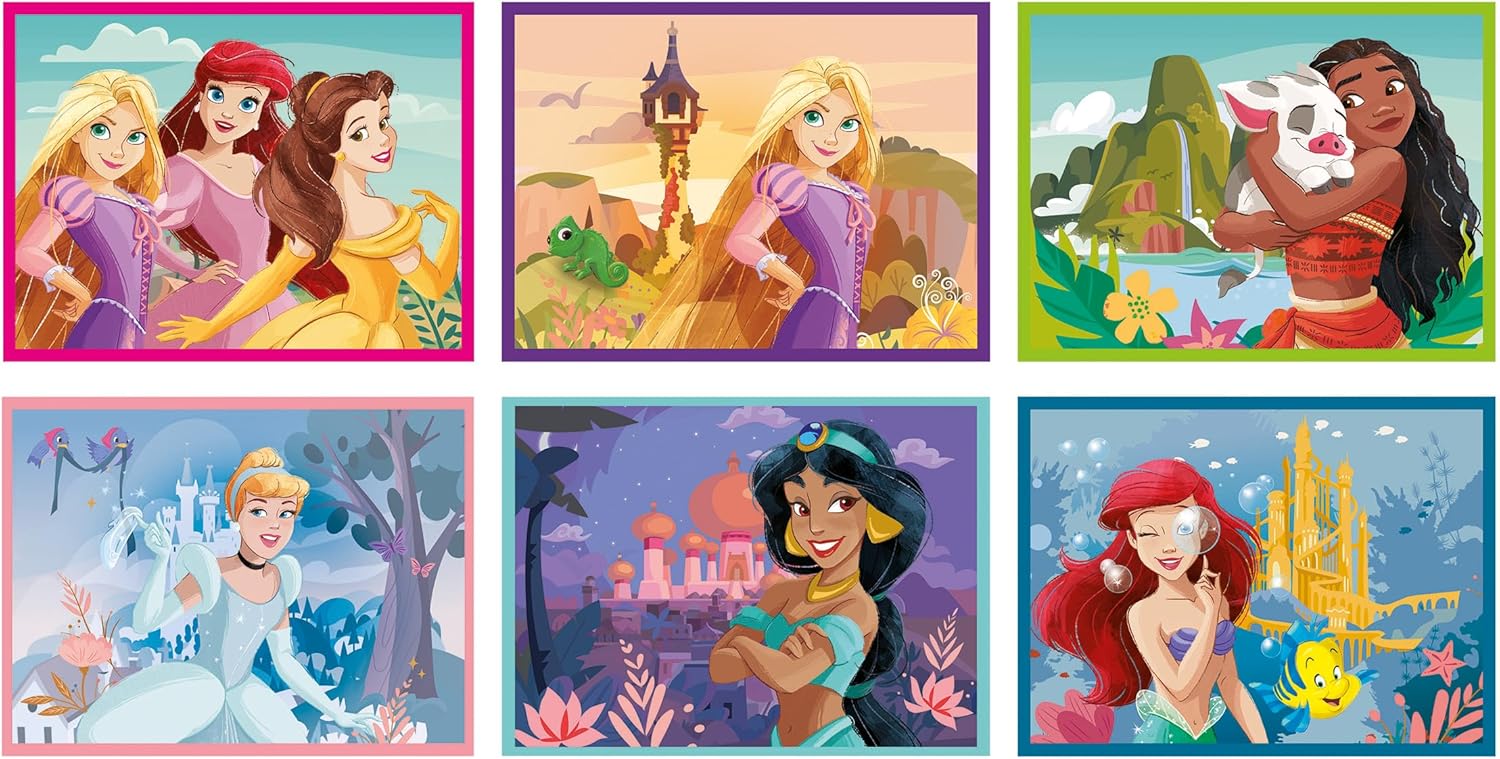 Rompecabezas 12 cubos Princesas