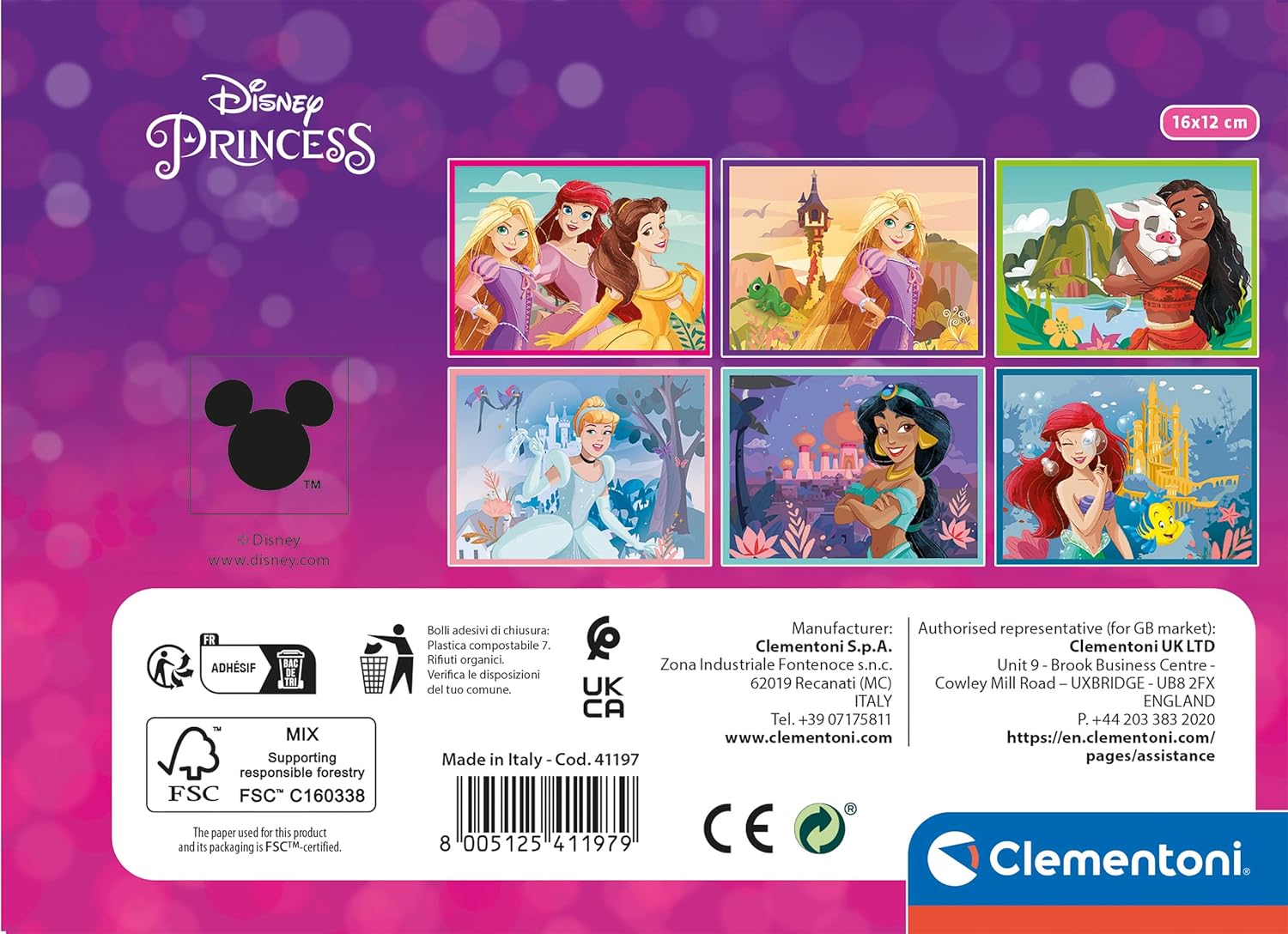 Rompecabezas 12 cubos Princesas