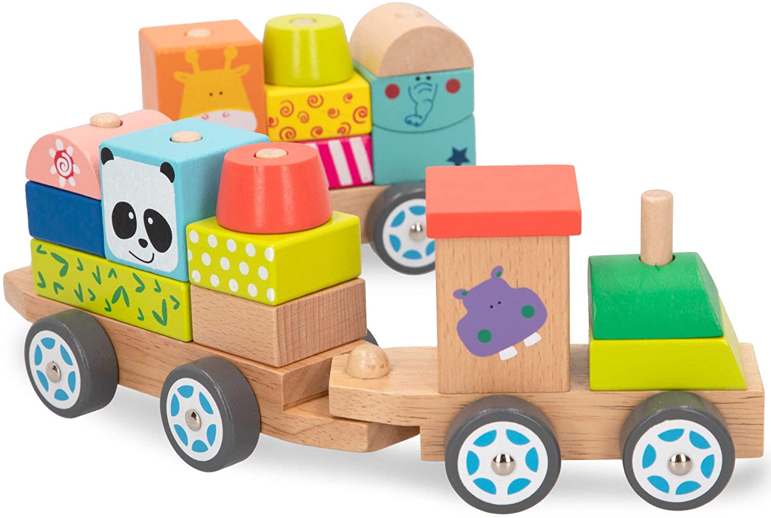 Tren de Madera Preescolar Zoo +18m