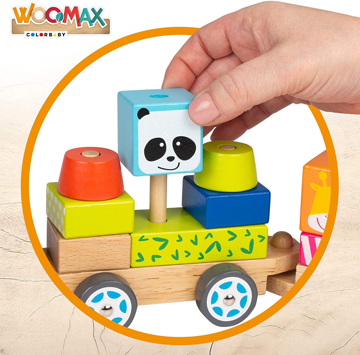 Tren de Madera Preescolar Zoo +18m