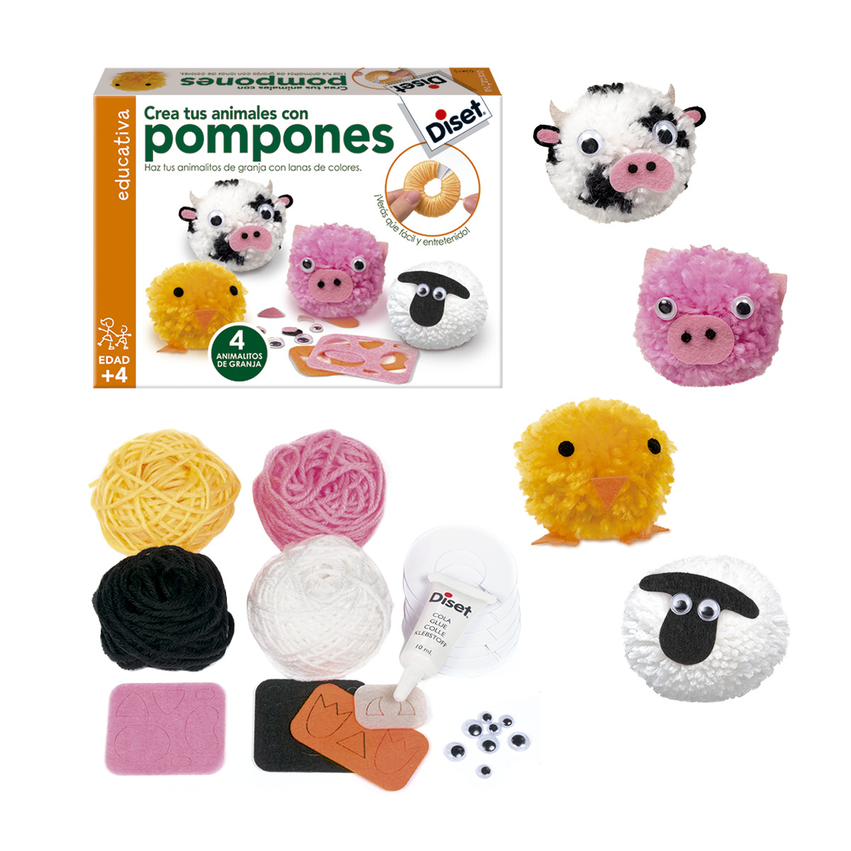 Crea Tus Animales con Pompones