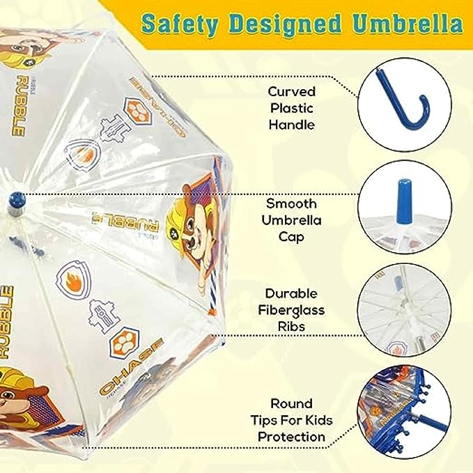 Paw Patrol Paraguas Transparente Campana 46cm