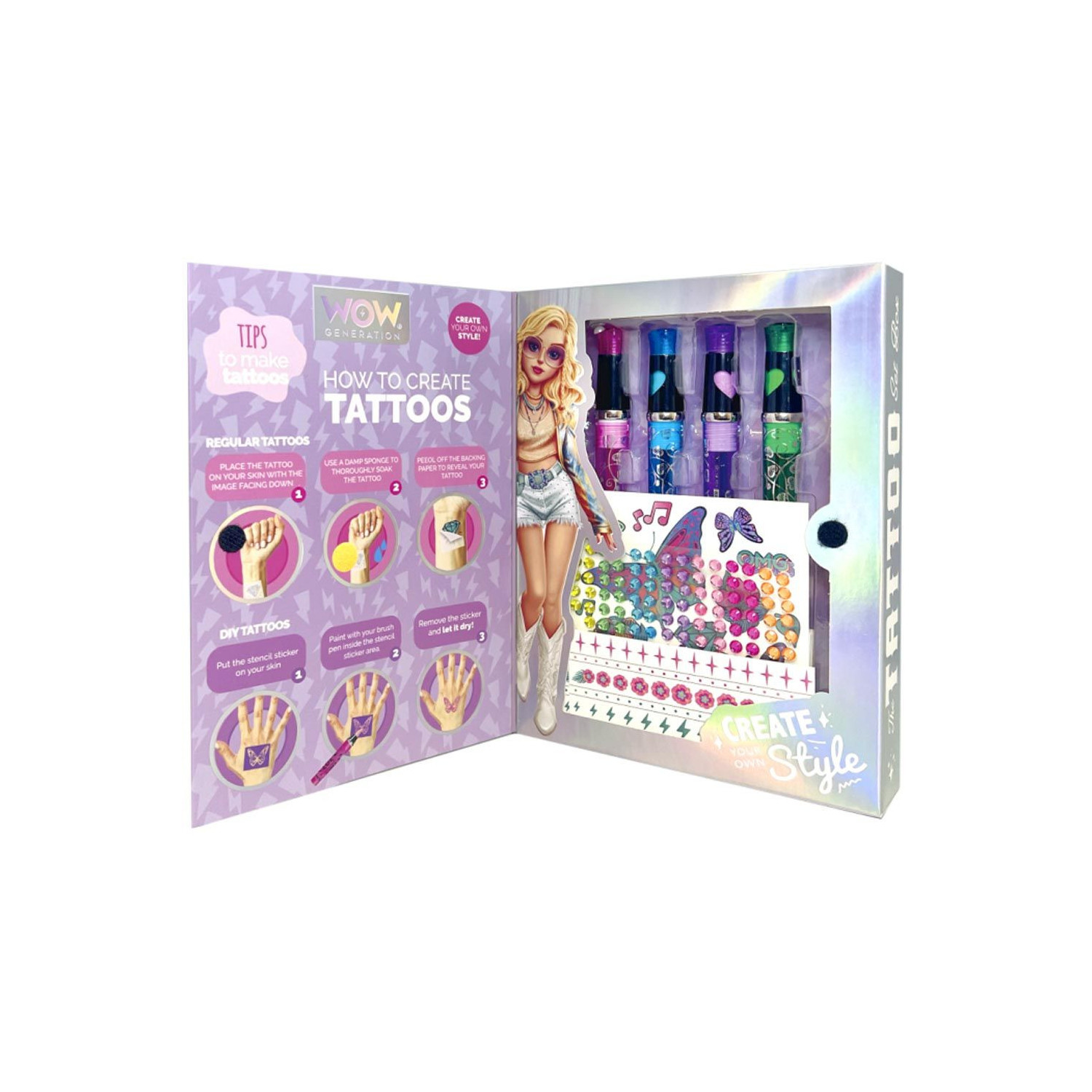 Tattoo set caja WOW Generation