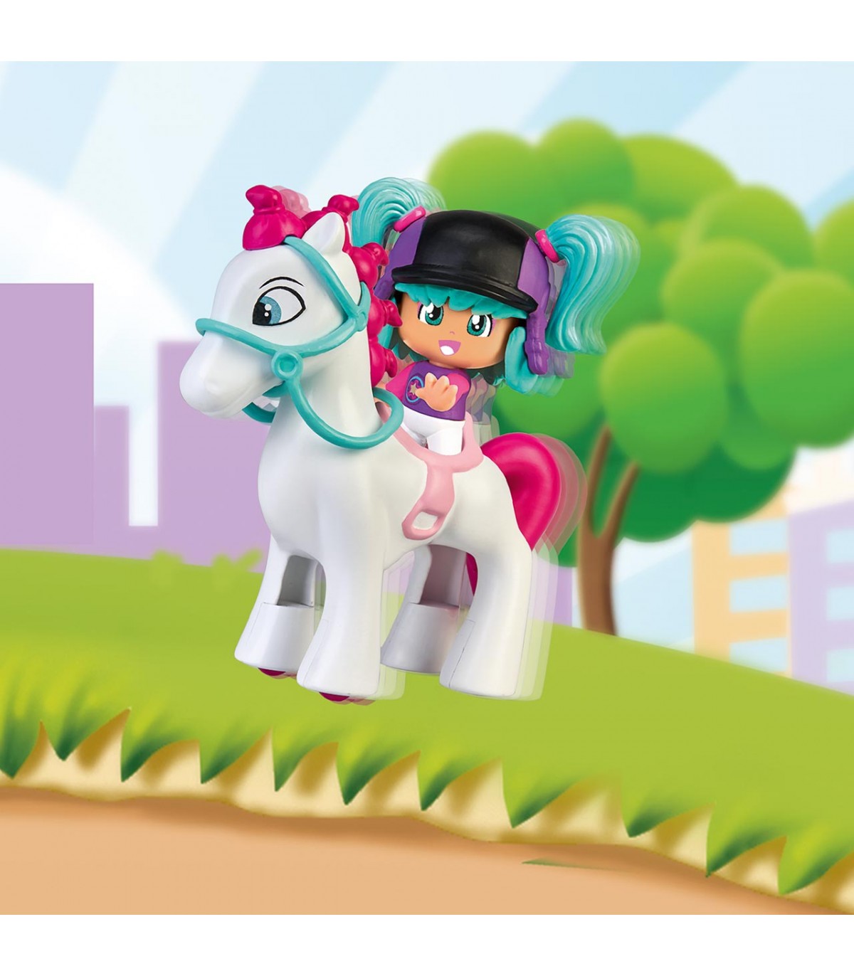 Pinypon Coche con remolque y caballo