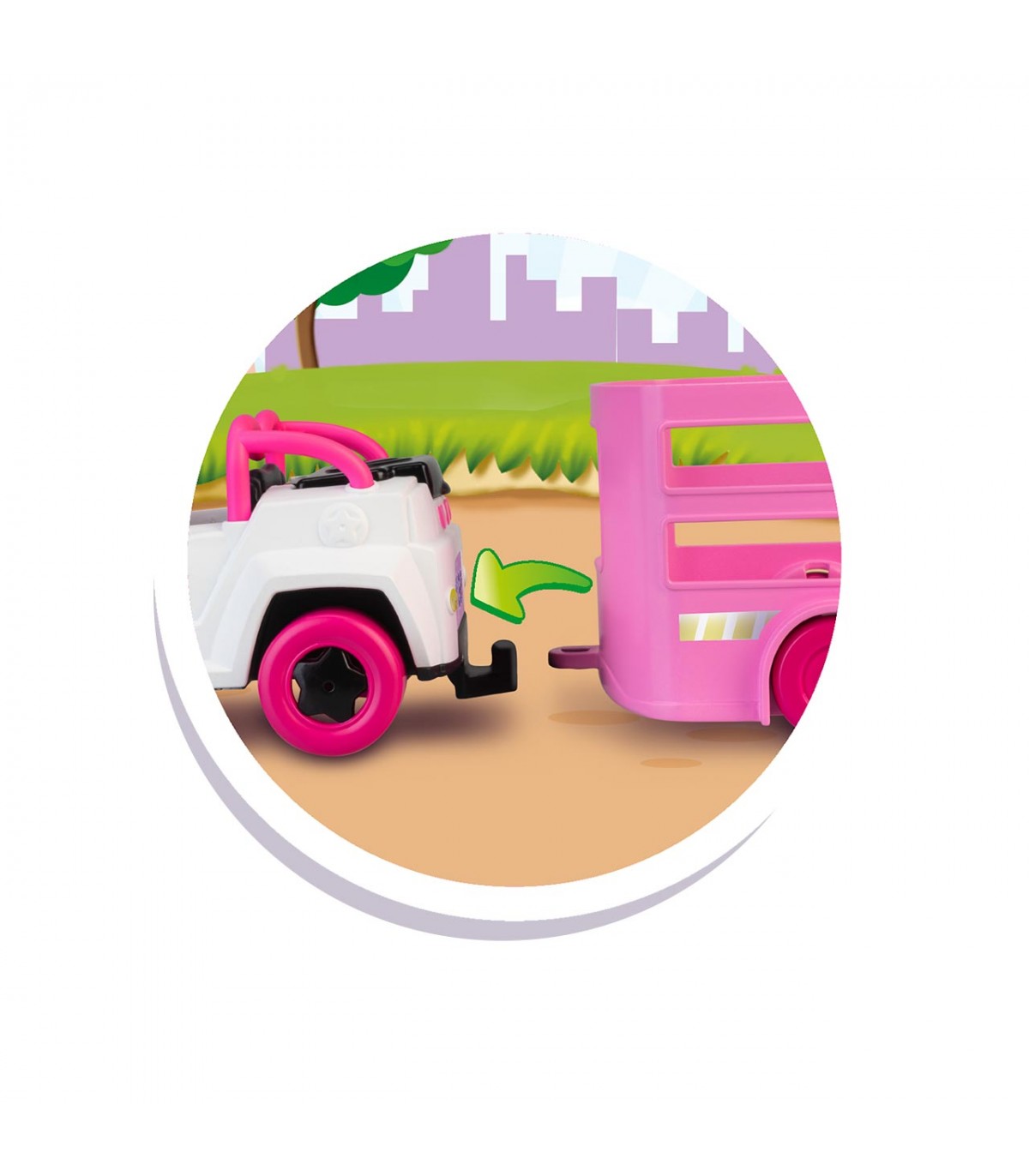 Pinypon Coche con remolque y caballo