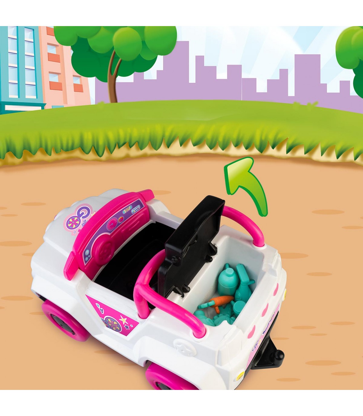 Pinypon Coche con remolque y caballo