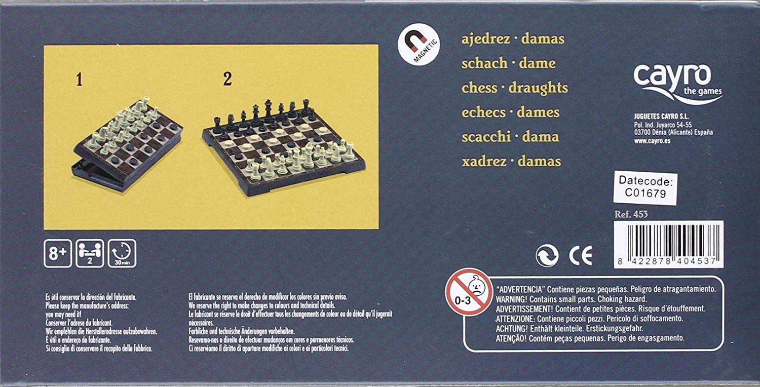 Ajedrez-Damas Magnético de Luxe