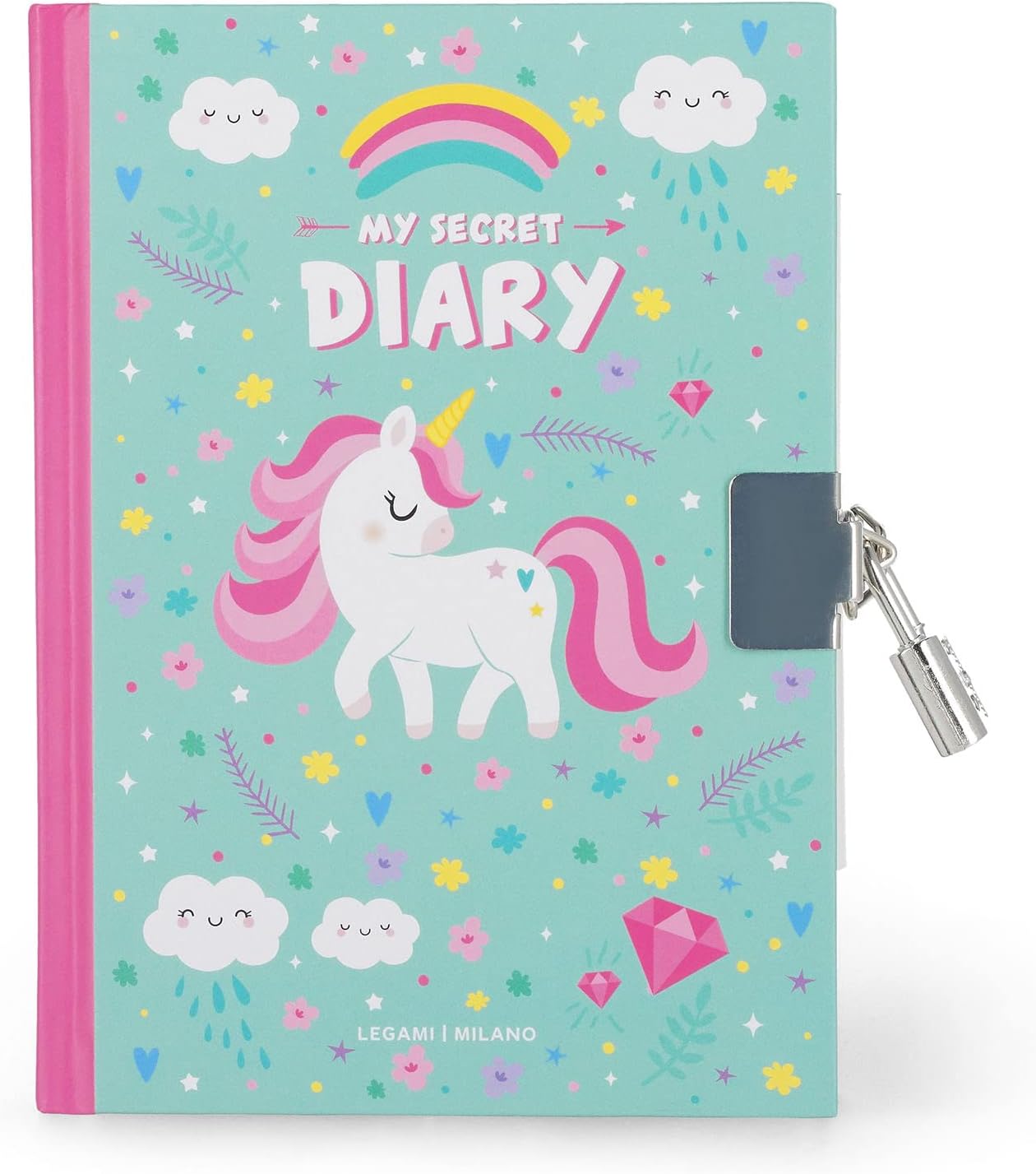 Diario secreto con candado Unicorn